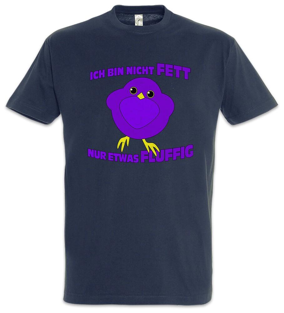 Only Slightly Fluffy T-Shirt Thick Overweight Weight Gift Fun Joke Comedy