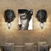 Nordic Black Gold Lion Wall Lights Animal Lion Head Resin Art Wall Lamp Luxury Decor Kitchen Wall Sconce Bedroom Indoor Lighting