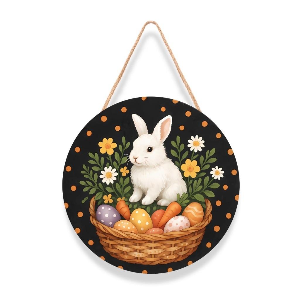 Carrot Door Hanging Ornaments Egg Easter Day Door Decoration Shop Wooden Easter Pendant  Wall
