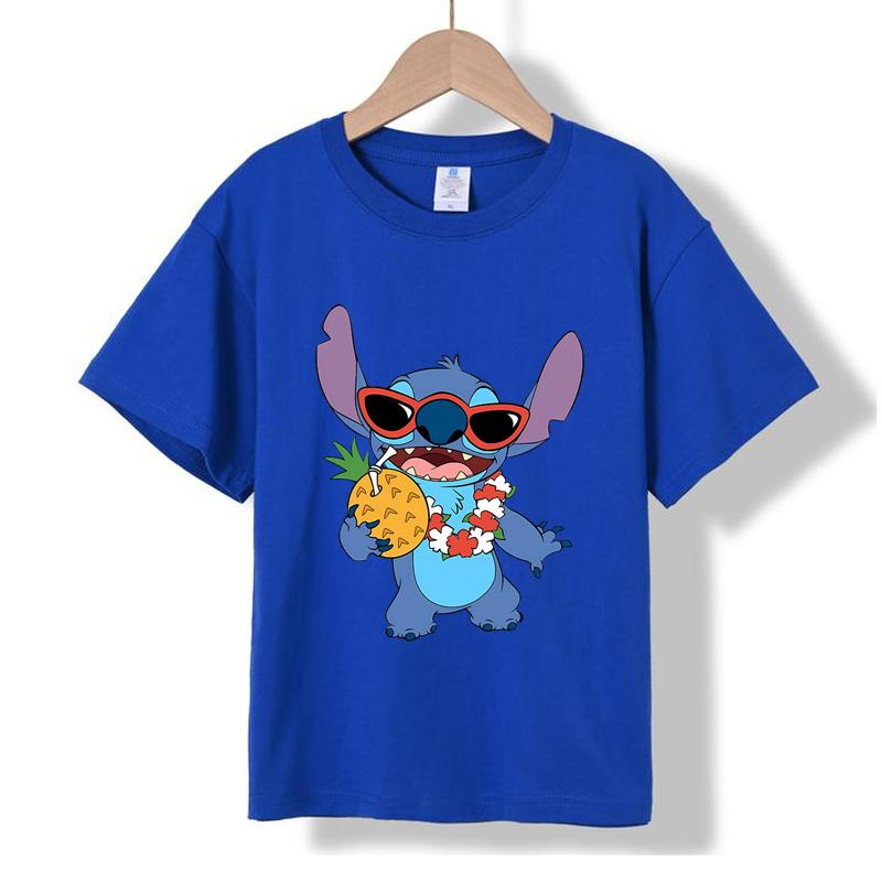 MC-46 MINISO 2026 Summer New Printed Cotton Round Neck T-shirt for Children Aged 1-16, Boys and Girls