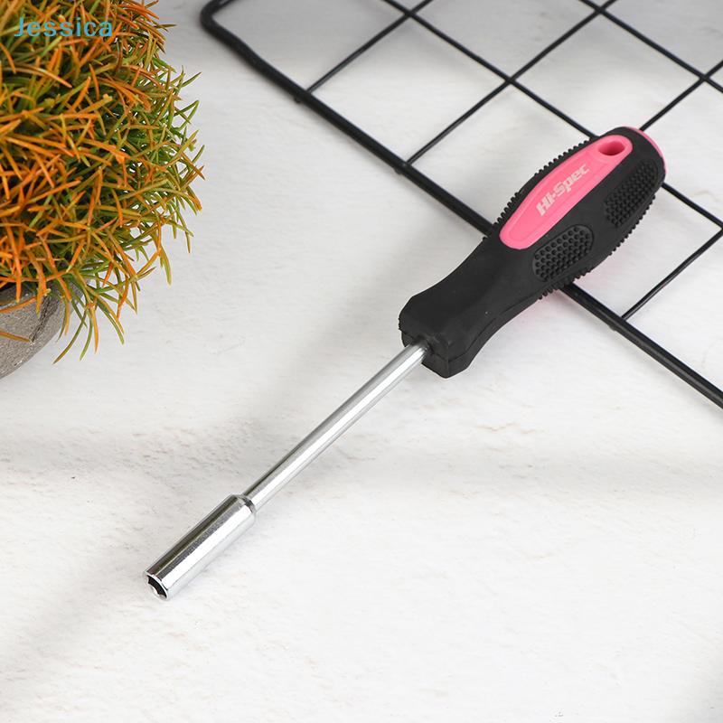 6.3mm Socket Driver | 185mm Ergonomic Handle Ratchet Screwdriver for DIY & Repair Tasks