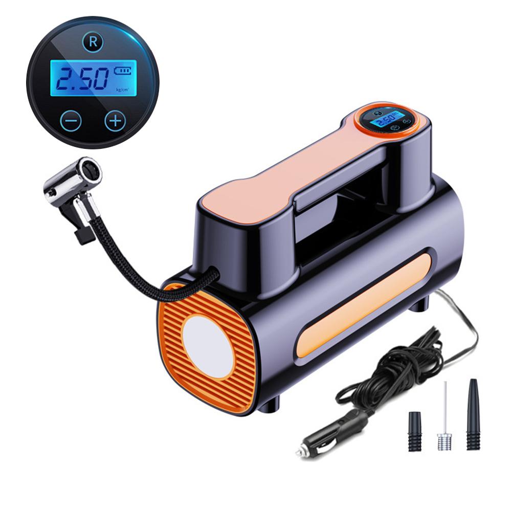 DC12V Tire Inflator Portable Air Compressor Smart Tire Pump With Pressure Gauge Emergency LED Light For Car Tires Bicycles
