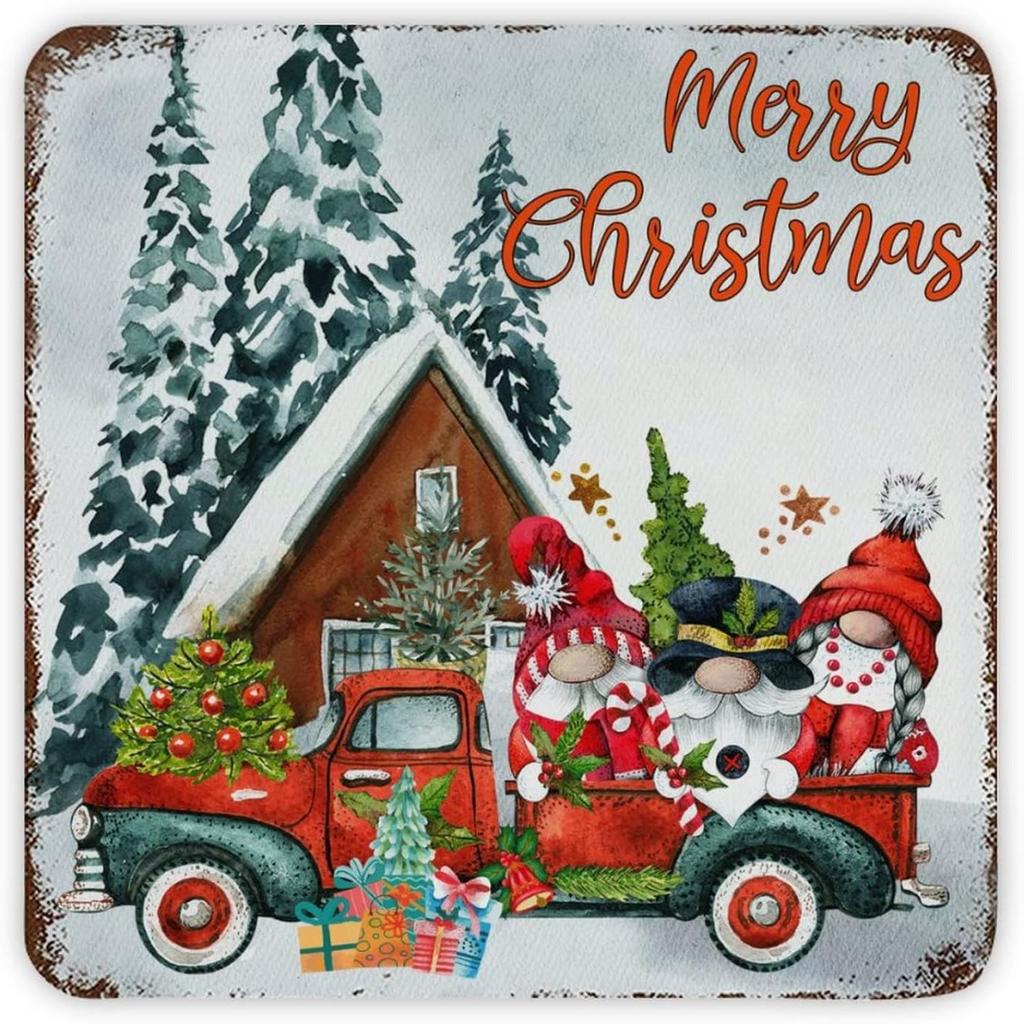 Christmas Metal Wall Art for Home Living Room Kitchen Decor