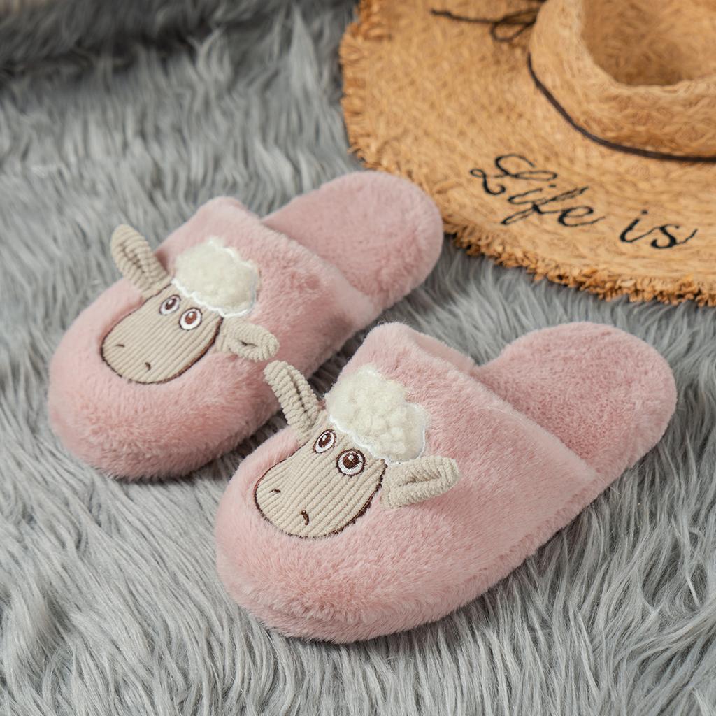 2025 New Women's Flat Shoes Autumn Closed Toe Warm Women's Home Cotton Shoes Indoor Casual Comfortable Women's Slippers