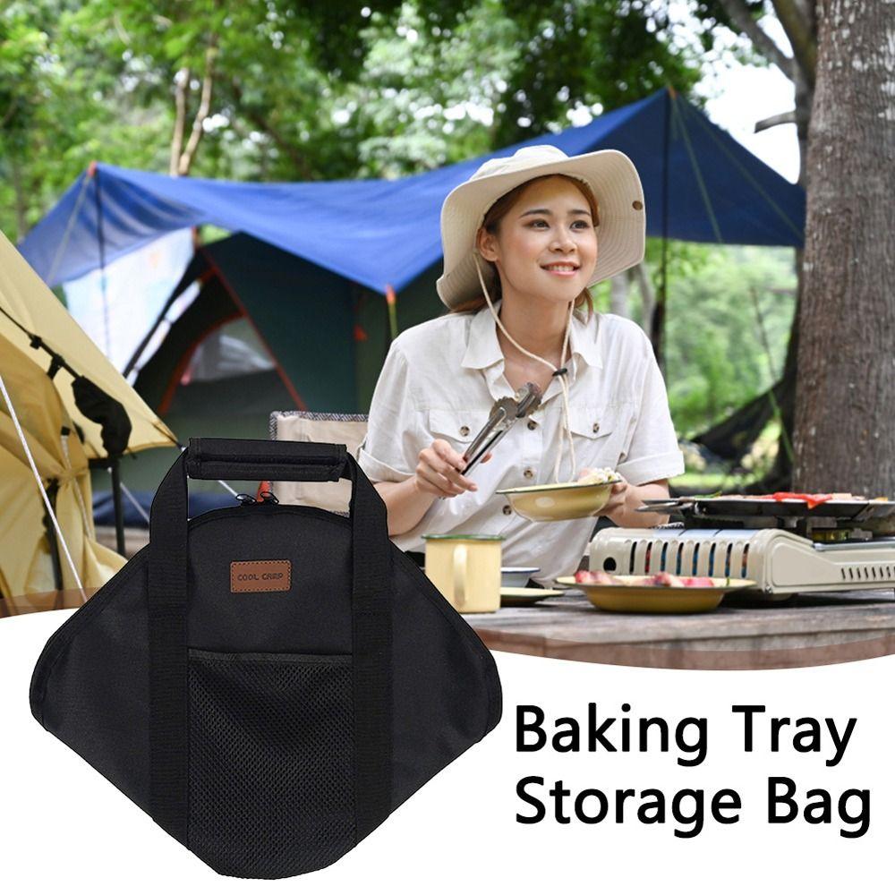 

Accessories Side Pocket Baking Tray Bag Frying Pan Bag Outdoor Picnic Tool Grill Plate Carry Bag