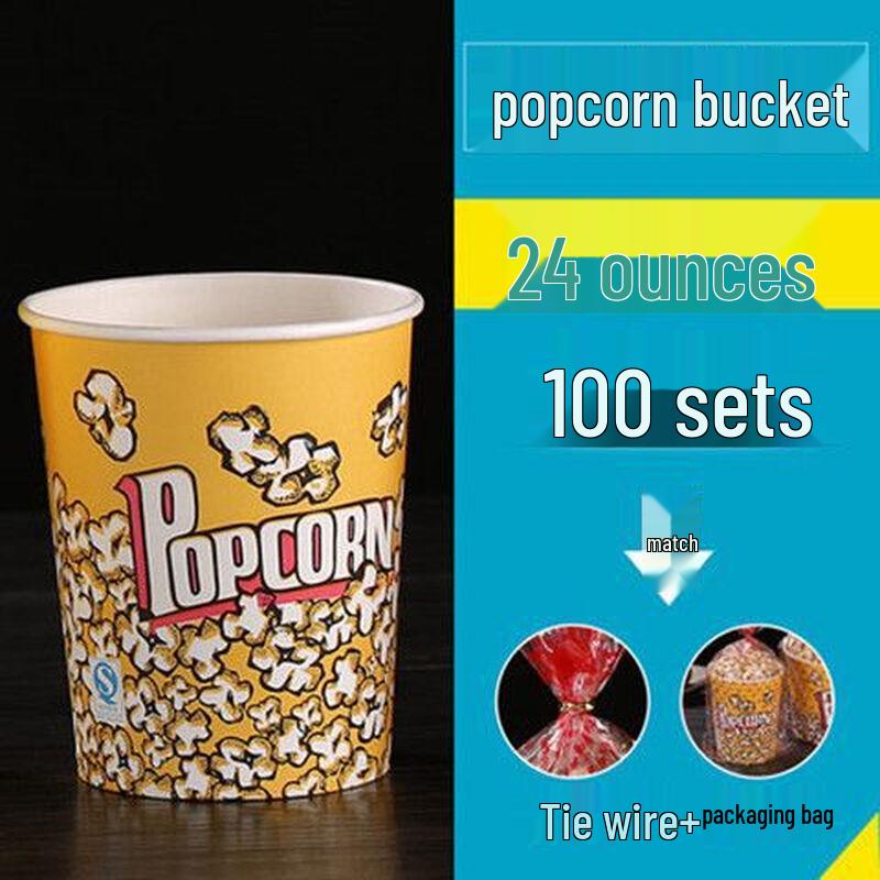 Disposable Cinema Popcorn Bucket Set