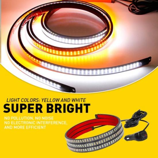 2 Truck Tailgate 60" LED Light Strobe Bar Strip Tail Light Bar Warming EXV