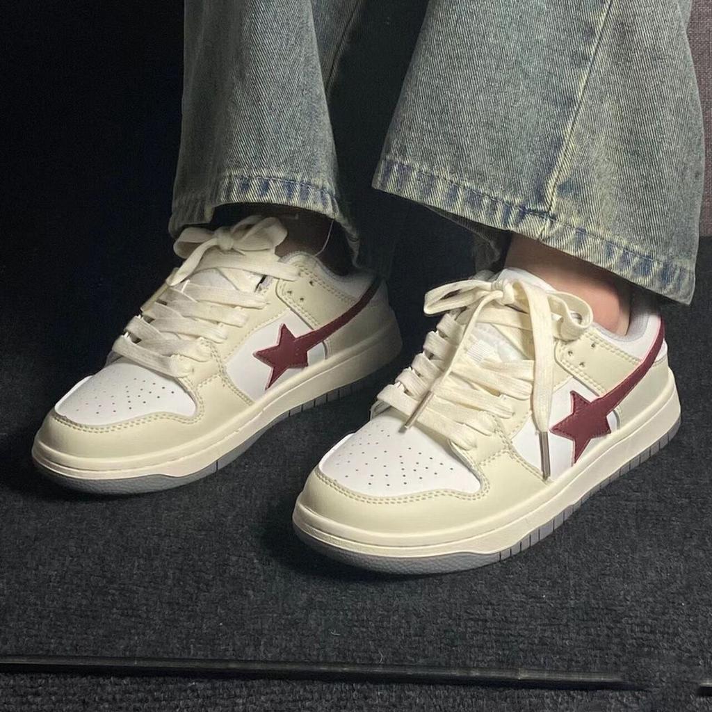 Star board shoes spring new retro platform student casual sports shoes