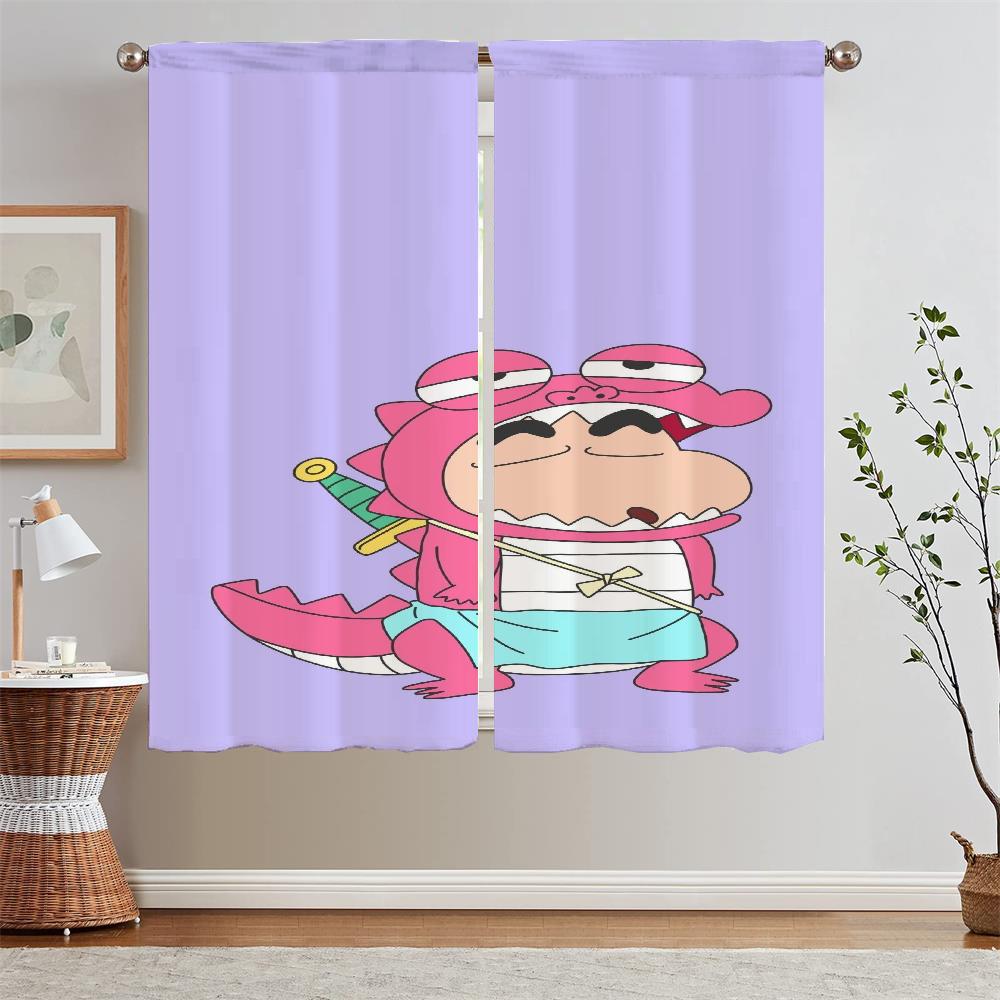 Draperi Vardagsrum Shin Chan Gardiner Barnrum Sovrum Mörkläggningsgardiner för Fönster Tyll i Kök Rumsavdelare Persienn