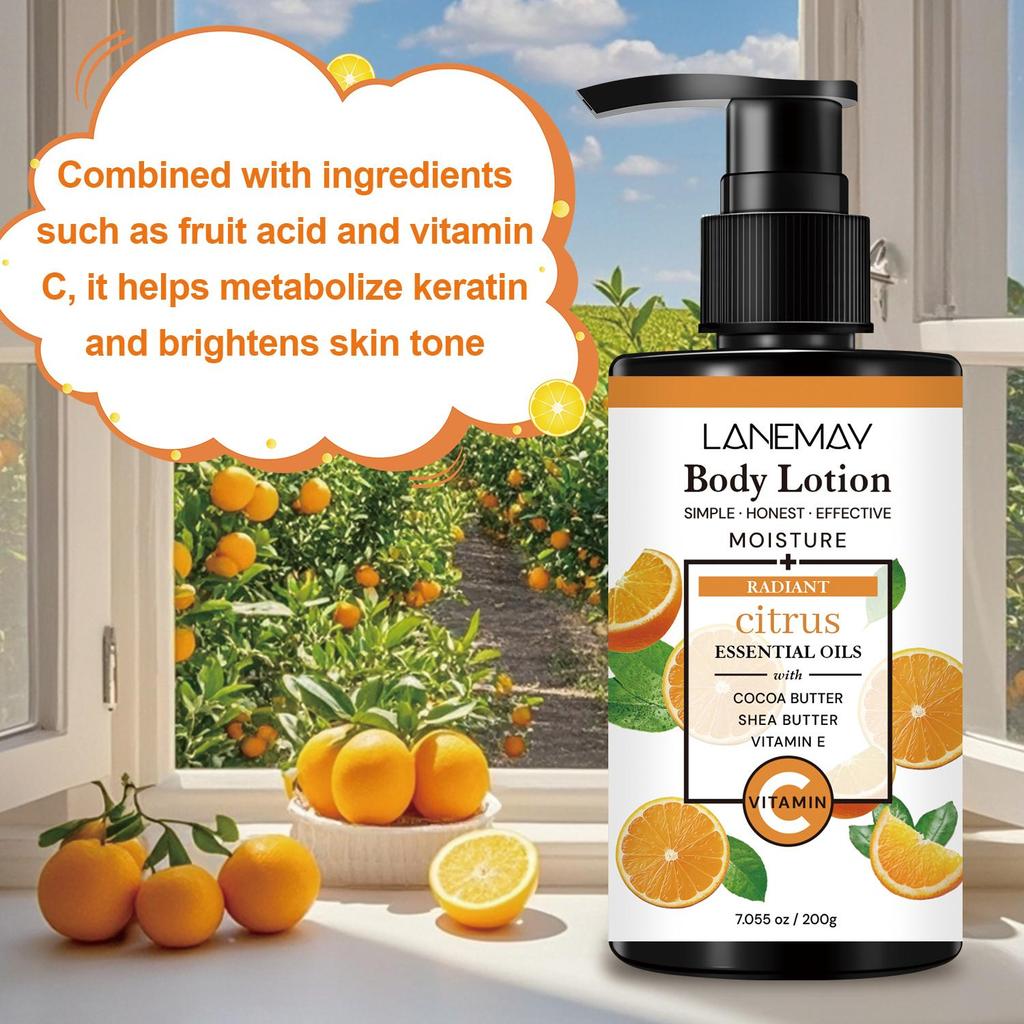 Body Lotion-Moisturizes And Brightens The Skin-Long-lasting Hydration For Soft, Supple Skin-Brighten Even Skin Tones, 200ml
