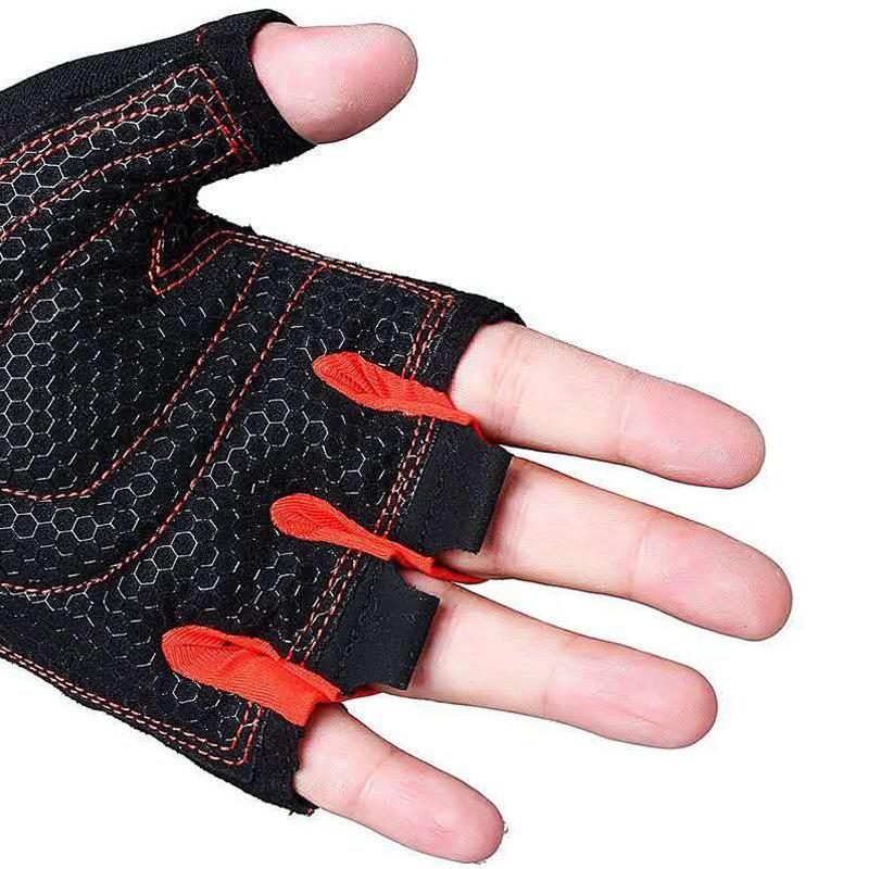Halbfinger Radhandschuhe Fahrrad Motorradfahrer Handschuhe Fitnessstudio Training Fitness Gewichtheben Sporthandschuh ohne Finger Damen Herren Sporthandschuh