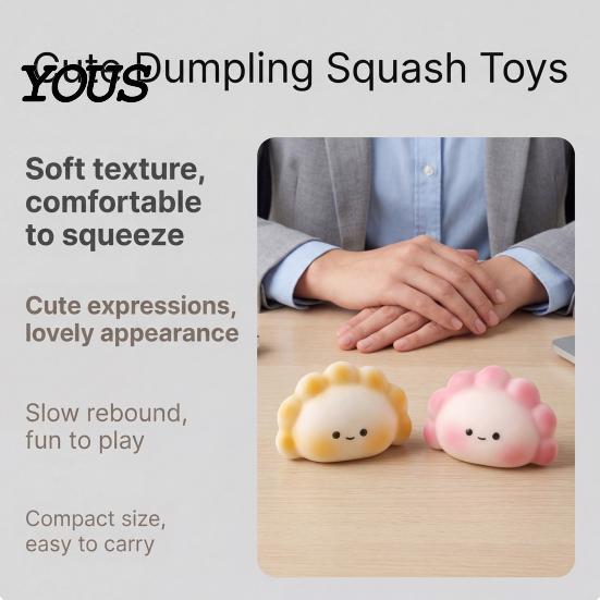 Kids Stress Relief Toy Dumpling Pinching Toy, Soft Elastic Fidget Reliever Portable Mini Ball, for Anxiety And Irritability Release Rebound