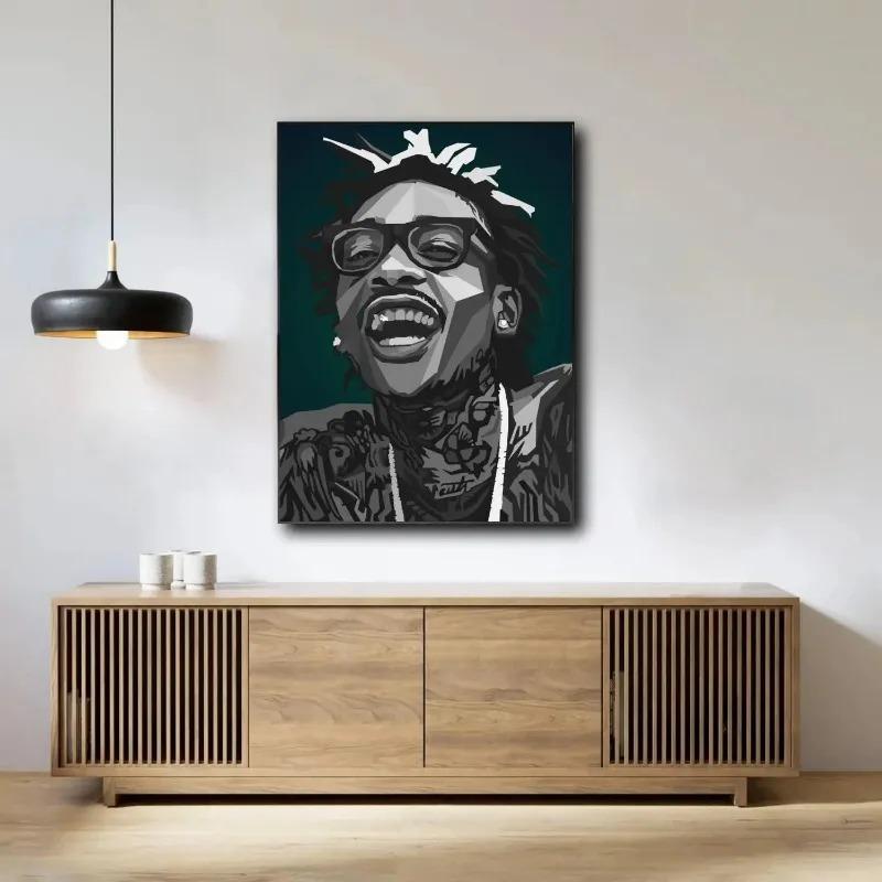 Wiz Khalifa Dekoration Kunstposter Wandkunst Personalisierbares Geschenk Modernes Familien Schlafzimmer Dekor Leinwandgemälde