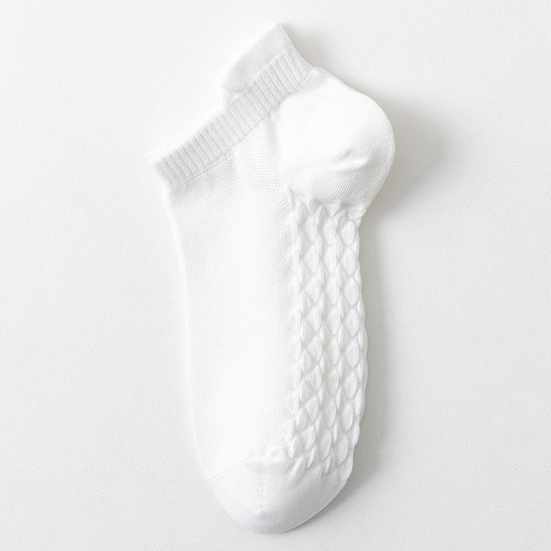 

Women s Summer Thin, Short, Sweat-absorbing, Breathable, Mesh Massage Cotton Socks, Simple, Low-top, Boneless Socks 1 pair