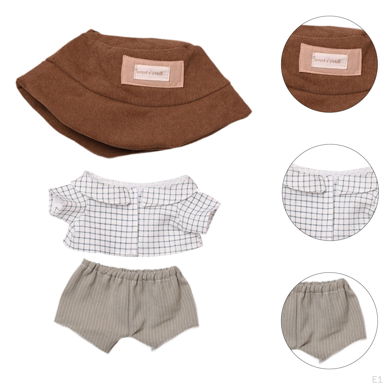 3 шт. Кукольная рубашка с шортами и шляпой — фото 5