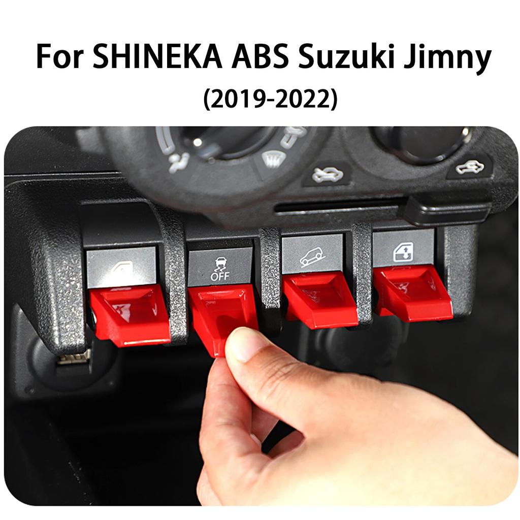 ABS Auto Fensterheberschalter Taste Erweiterte Dekoration Aufkleber Zierleiste Abdeckung Für Suzuki Jimny -2022 Autoinnenraumzubehör