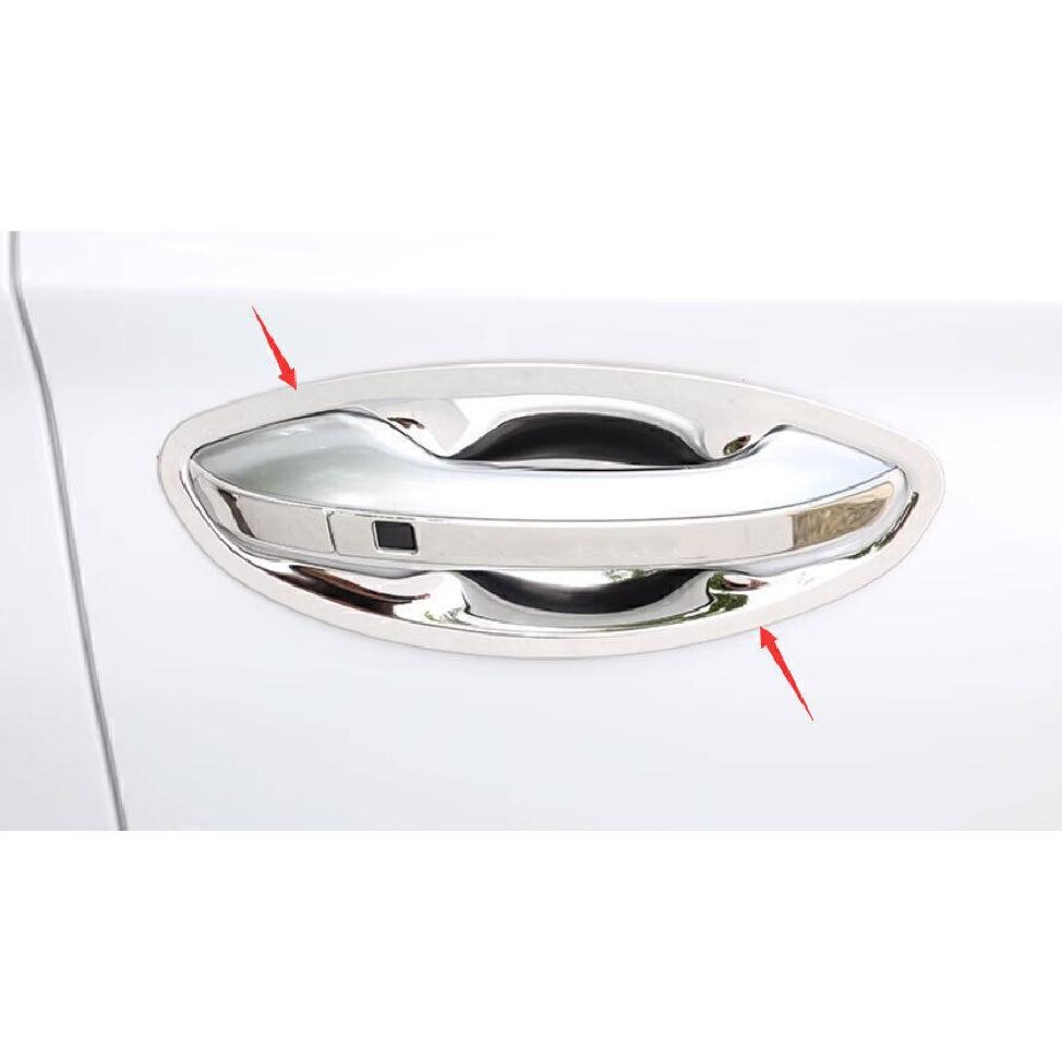 For Hyundai Santa Fe 2019-2023 Chrome Steel Exterior Side Door Bowl Cover Trim