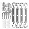 Zonzeil Hardware Set Zilverkleurige Montagekit Bevestigingsonderdelen 5MM 44delig