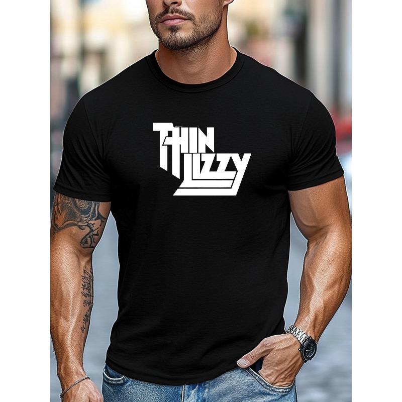 Timefeel Heren T-shirt, Relaxed en Casual, Eenvoudig en Strak, Heren DUNNE LIZZY Grafisch Zomer Casual Ronde Hals Korte Mouw T-shirt 3XL zwart