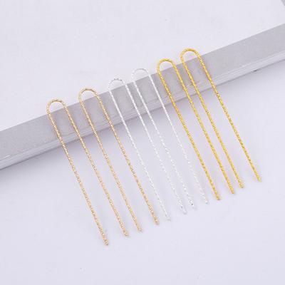 10 pezzi 70mm Forma a U Fermaglio per Capelli Bastoncini per Capelli Fabbricazione Lega Fermagli per Capelli Clip Accessori Fatti a Mano per Capelli da Sposa per Donne Matrimonio
