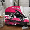 Custom Name Motocross Blanket Soft Cozy Lightweight Allseason Multipurpose Blanket For Picnics Sofas Offices Beds Living Rooms Gifts For Friends'