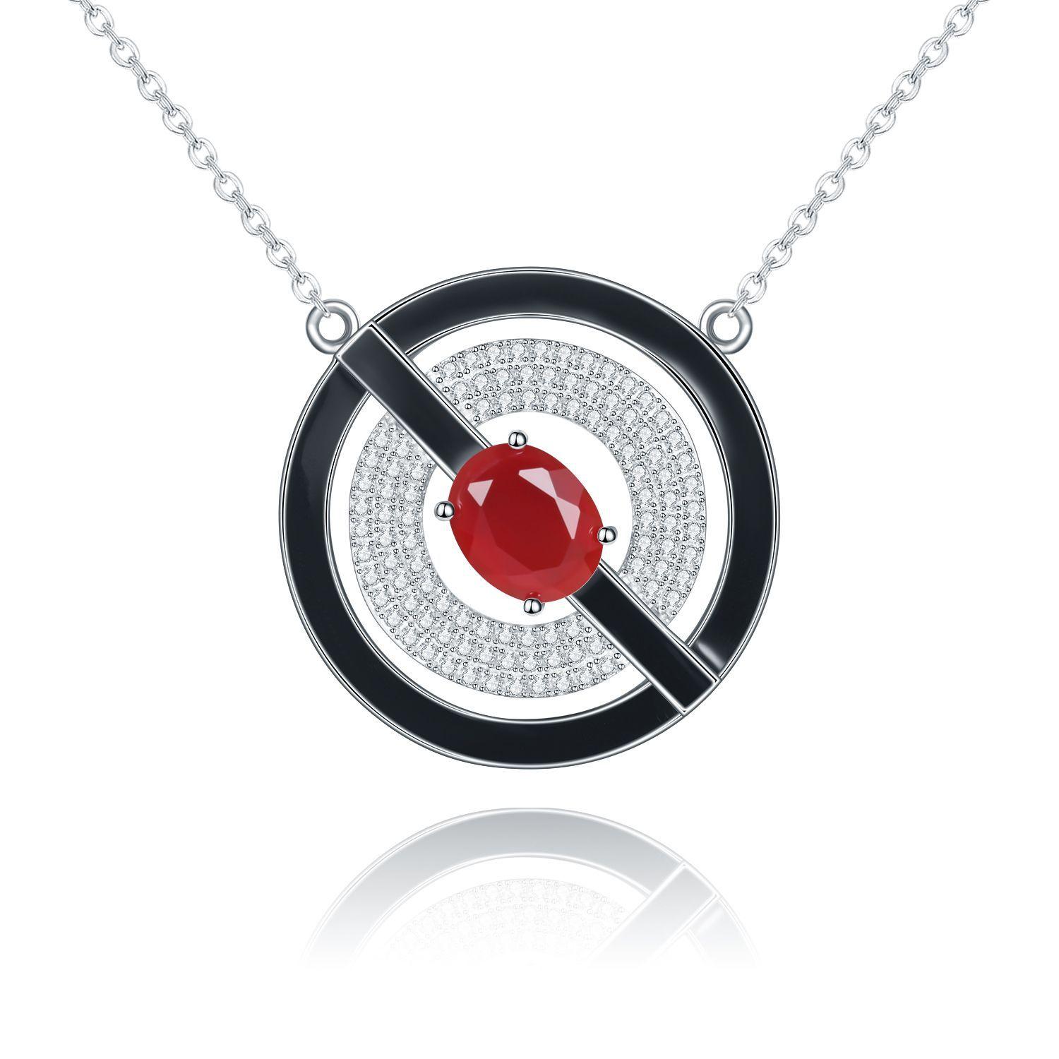 

Оригинальный дизайнерский кулон с эмалью из натурального топаза, индивидуальный дизайн кольца, кулон из серебра 925 пробы с драгоценным камнем