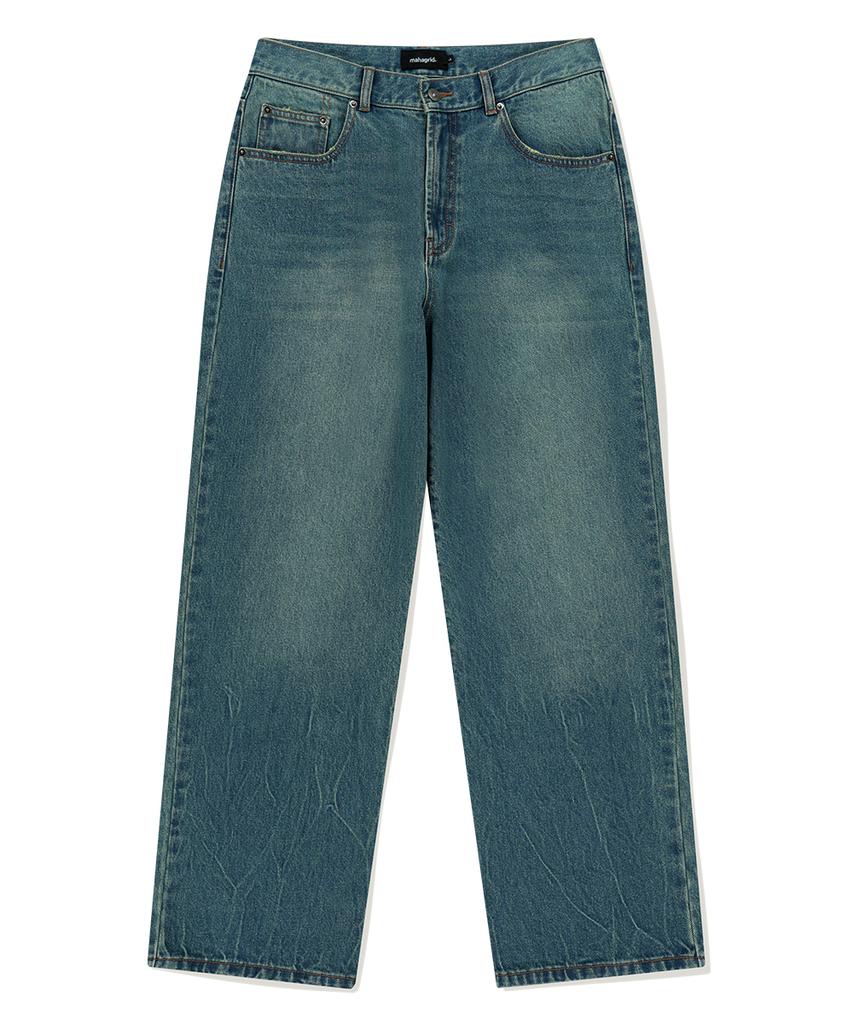 MAHAGRID Mud Washing Denim Pant Blue(Mg2Fsmd119A)