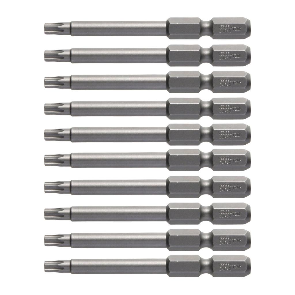 [Amazon.co.jp Exclusive] VESSEL Torx Bits, T20H x 65mm, 10-Piece Set, V ZP