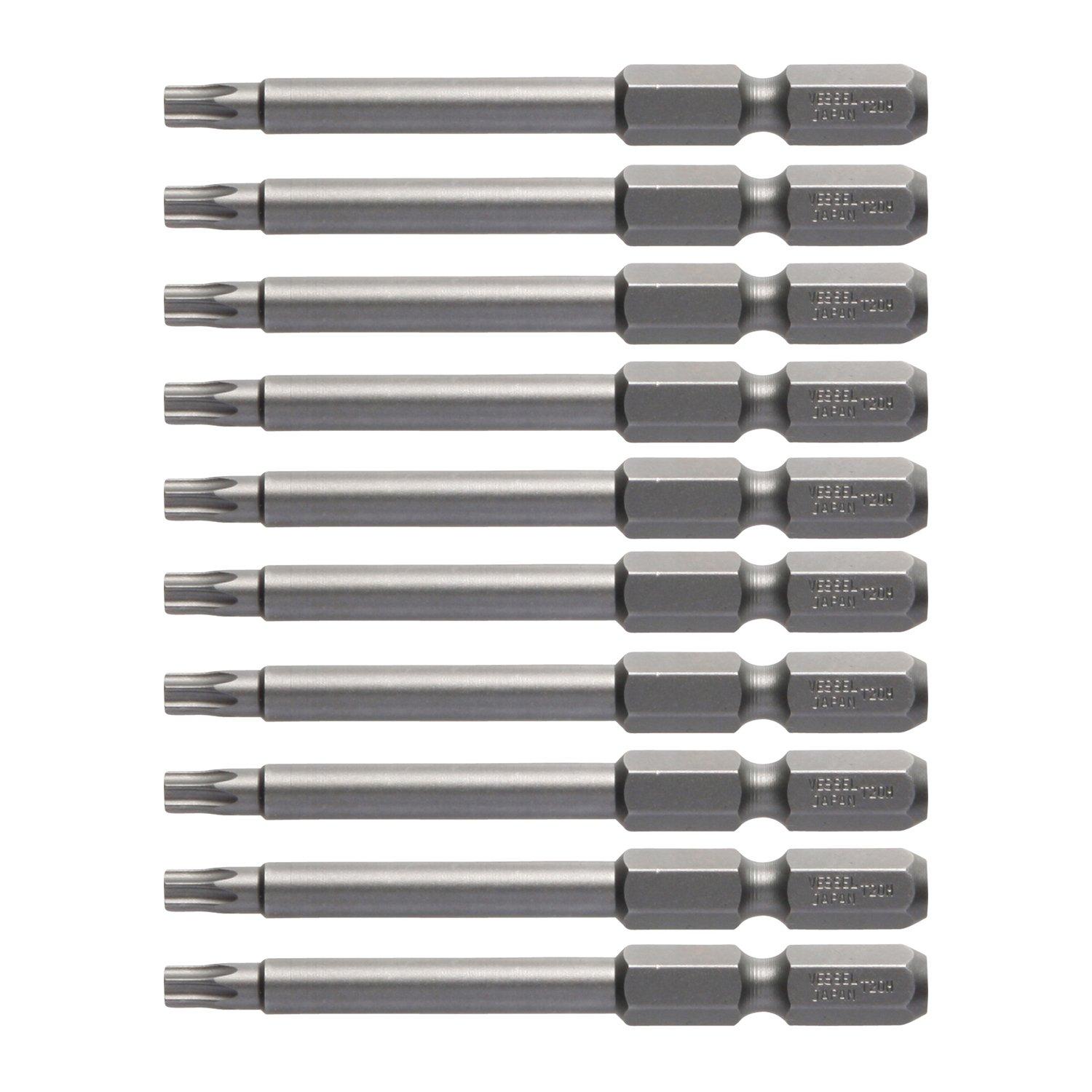 

[Amazon.co.jp Exclusive] VESSEL Torx Bits, T20H x 65mm, 10-Piece Set, V ZP