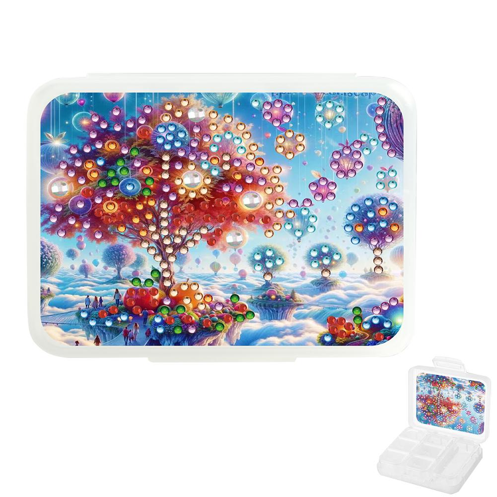 Diamond Art Pill Box Mini Travel Portable Storage Box Rectangular Medicine Box Diamond Painting DIY Blingbling Pill Case Pastill