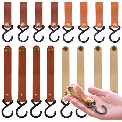1/5 Stück Outdoor Camping Haken Leder Hängehaken S-förmiges Gestell Tragbare Camping Hänger Haus Küche Aufbewahrungszubehör