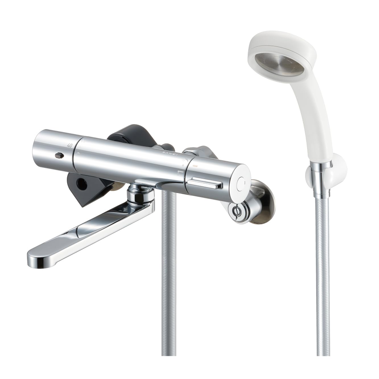 

SANEI IENI Series Thermo Shower Mixer Approximately Water Saving Bathroom Faucet with Rainy Simple for General SK180C Faucet, 40% Shower, Function,