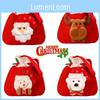 Christmas Handbag For Kids Santa Claus Elk Snowman Apple Candy Gift Bag