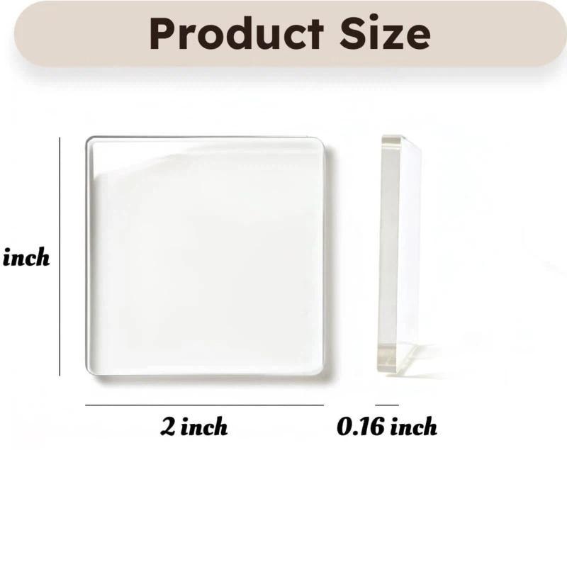 1/10 Pcs Clear Acrylic Blank Magnets Smooth Surface Strong Magnetic Back Perfect For Diy Crafts Fridge Decoration Projects