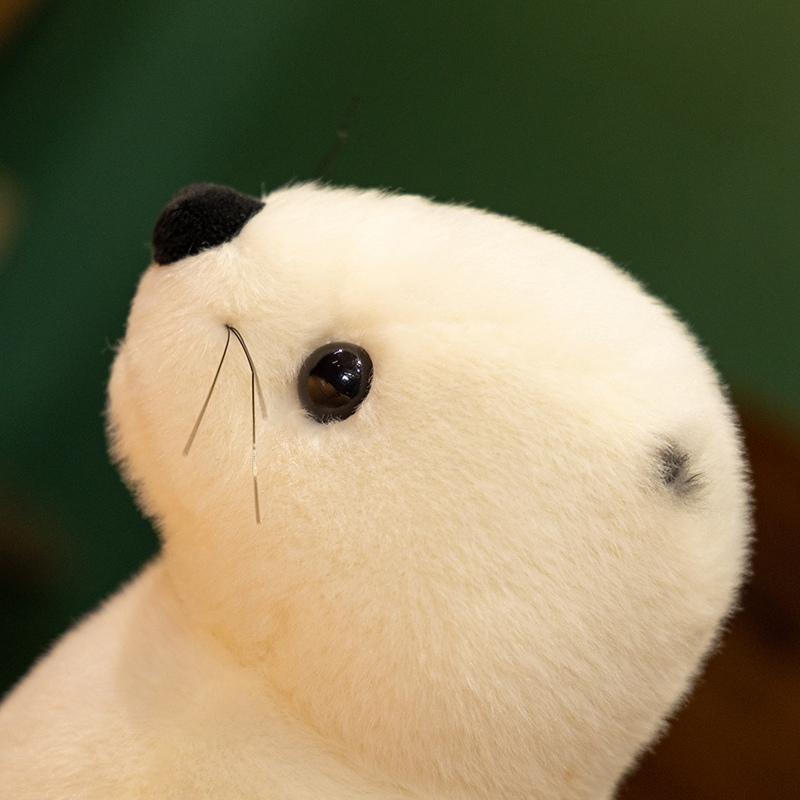 32/38cm White Seal Simulation Stuffed Plush Toy Handmade Cartoon Anime Cute Children's Birthday Gift Fun Seal Doll