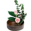 YUYAKESHI Flower Vase, Water Basin, Ceramic Vase for Ikebana (Japanese Flower Arrangement), Flower Base, Flower Arrangement, Japanese Style, Tabletop,
