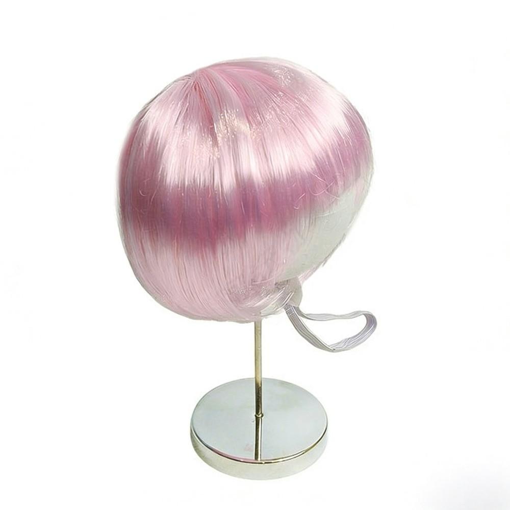 Adjustable Fit Pet Bob Wig with Bangs Dogs Cats Cosplay Wigs Cute Kitty Wavy Hair  Christmas Party