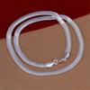 Women's Men's Fashion Solid Silver Plated 6mm Snake Chain Necklace No Pendant