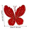 3D Glitter Christmas Butterflies Ornaments Exquisite Hand-Painted Simulation Butterfly Flocking Finish