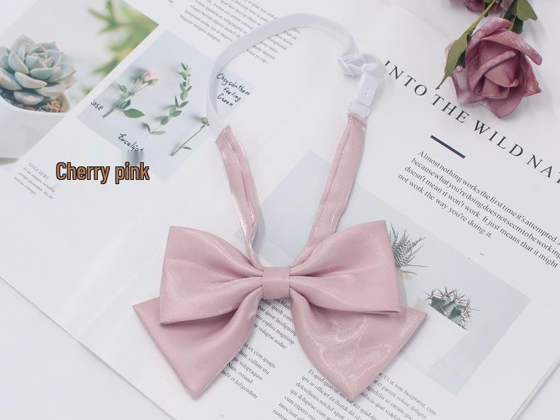 

Однотонный галстук-бабочка в корейском стиле, матросский воротник для школьной формы JK для девочек вишня розовый