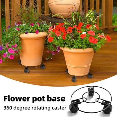 Pflanzenständer Blumentopfregal mit Rädern Robuste Konstruktion Starke Tragfähigkeit Runder Blumentopfständer mit Rollen