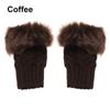 Winter Half Finger Elastic Thicken Warm Warm Mittens Knitted Gloves Faux Rabbit Hair Gloves