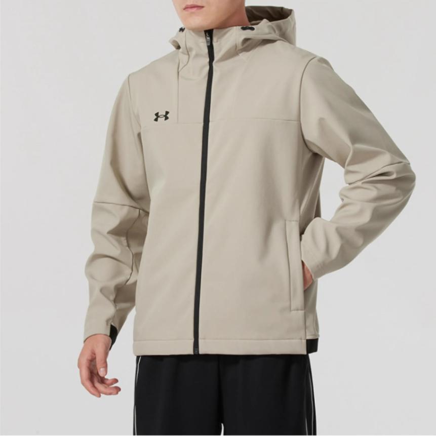 Under Armour Outdoor Windproof Warm Hooded Jacket Unisex Jackets Khaki 24600408-203