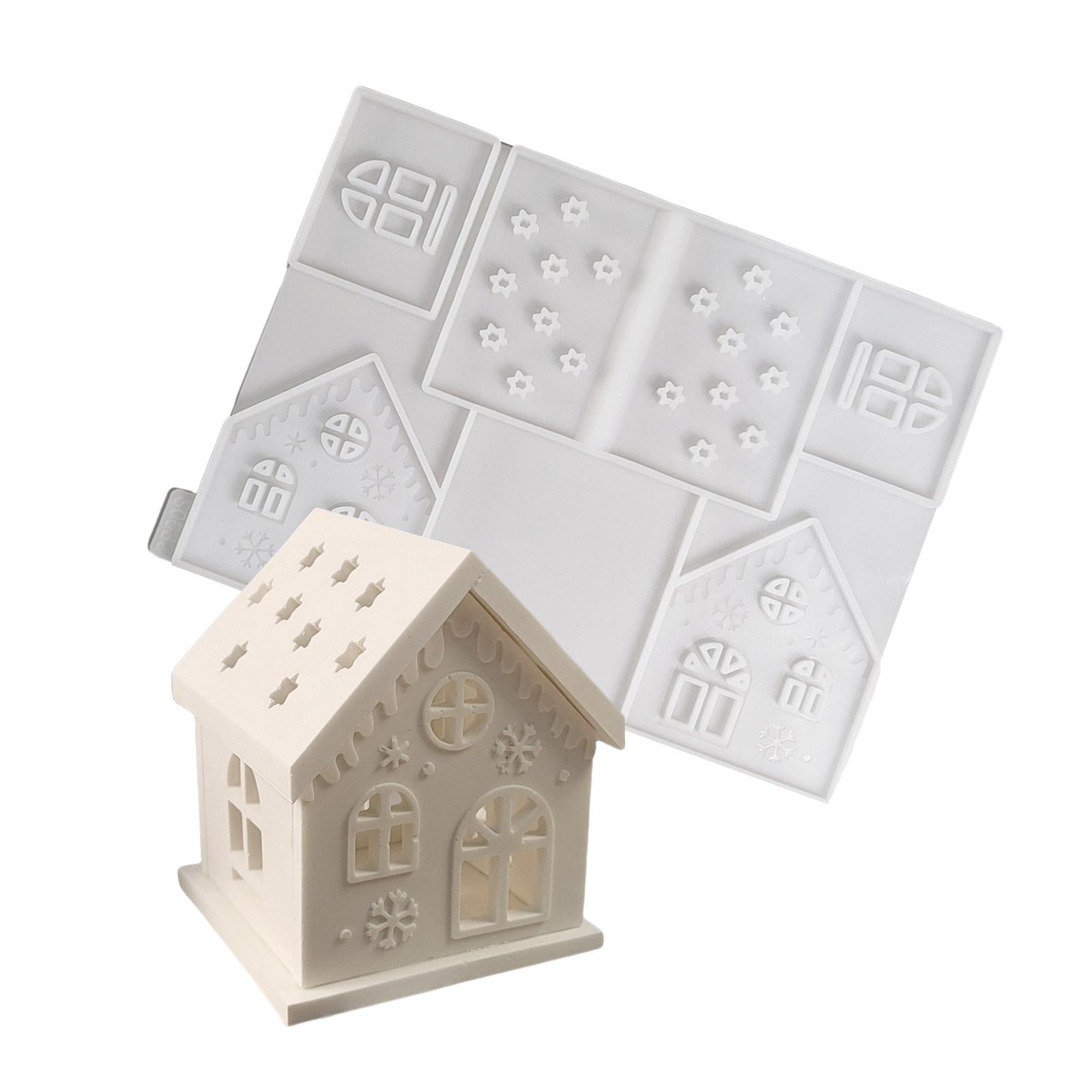 

Рождественский домик Силиконовые формы Формы для поделок из смолы Силиконовые формы для украшений Формы для подсвечников для ручного изготовления