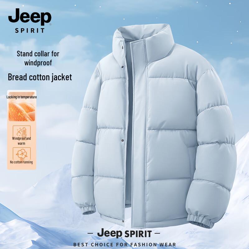 JEEP SPIRIT Men's 2025 Winter Fleece-Lined Padded Jacket