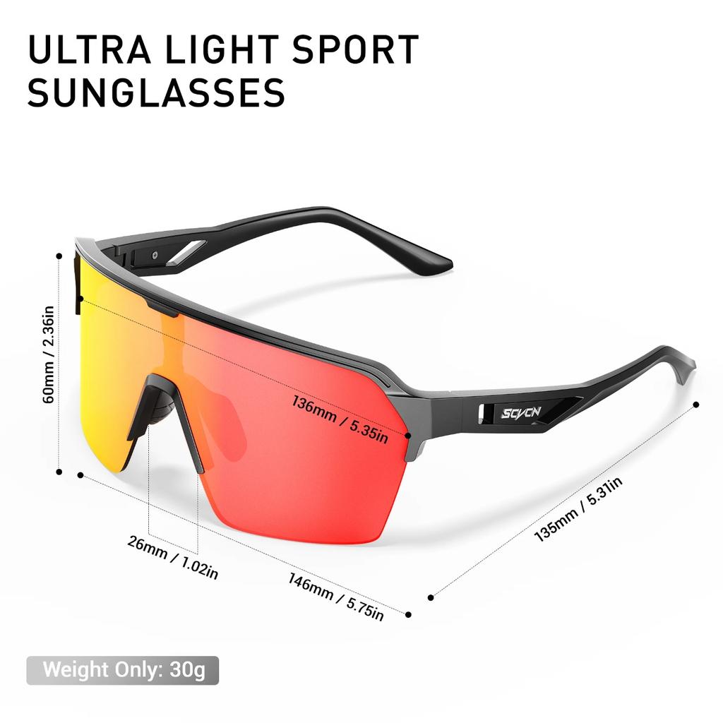 SCVCN Cycling Glasses Photochromic Sunglasses for Men Outdoor Sports Glasses UV400 Eyewear MTB Cycling Goggles Bicycle Women