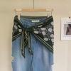 Summer 1116 New Twill Cool Triangle Scarf Women's Fashion Versatile Neck Protection Scarf Thin Sunscreen Outer Scarf