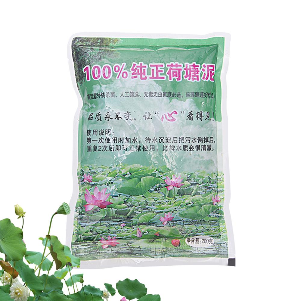 200g Fango di Fiume Stagno Fango Fiori di Loto Stagno Fango Fiore Fertilizzante Ciotola Loto Loto d'Acqua Piante Acquatiche Speciali Terreno Nutriente
