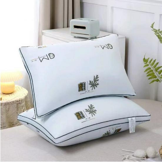 Neck Support Pillow with Non-Collapsing Core & Cover, 48x74cm, Ideal for Home, Hotel or Dorm Use