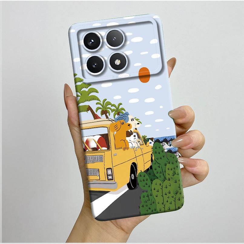 Shockproof Phone Case for Xiaomi Poco X6 Pro 5G Redmi K70E Pretty Butterfly Flowers Soft TPU Shell Poco X6Pro Bumper Back Cover